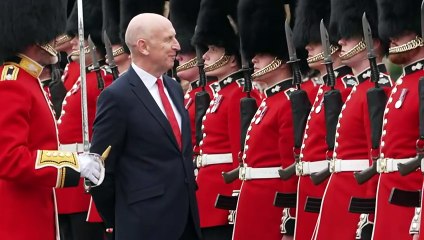 John Healey inspects Guard of Honour at E5 meeting