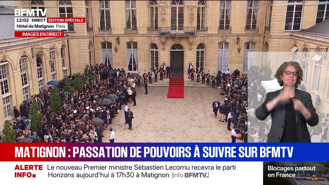 Nouveau Premier ministre: Sébastien Lecornu est arrivé à Matignon pour la passation de pouvoirs avec François Bayrou