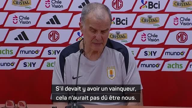 Uruguay - Bielsa : S'il devait y avoir un vainqueur, cela n'aurait pas dû être nous
