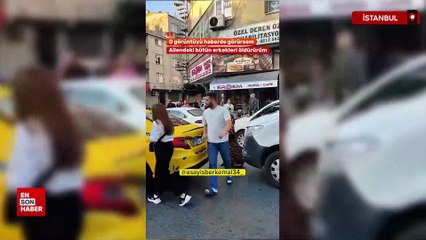 Esenler'de taksici, servis şoförüne saldırdı