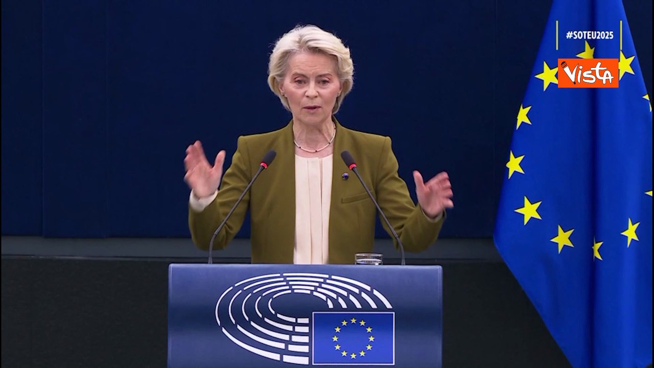 Termina il discorso sullo Stato dell'Unione di Von der Leyen, l'applauso del Parlamento Ue