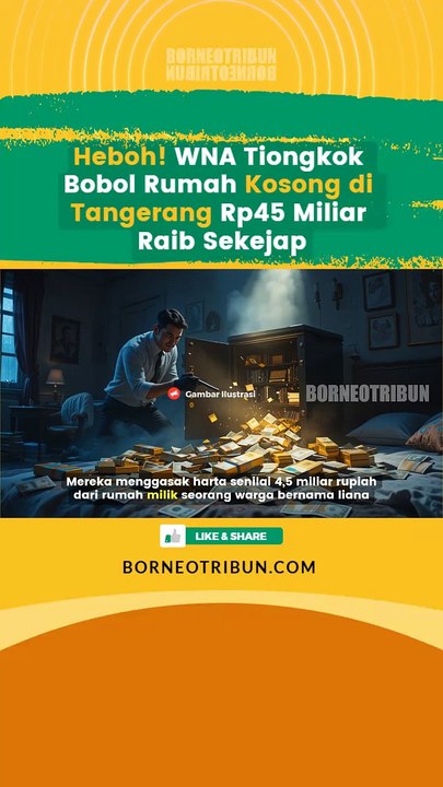 Dua WNA Tiongkok Ditangkap Usai Curi Rp45 Miliar di Tangerang Satu Pelaku Kabur
