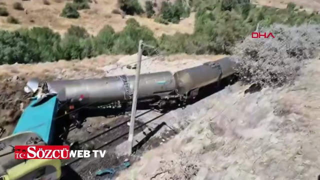 Malatya'da 2 yük treni çarpıştı: 1 yaralı