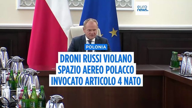 Polonia-Russia, Tusk: abbattuti droni da Bielorussia , chiesta riunione Nato sotto articolo 4