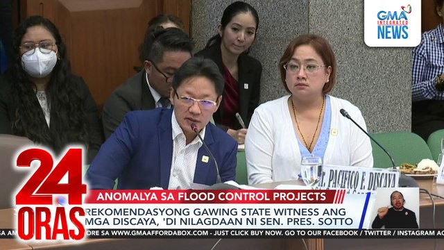 Rekomendasyong gawing state witness ang mga Discaya, ’di nilagdaan ni Sen. Pres. Sotto | 24 Oras