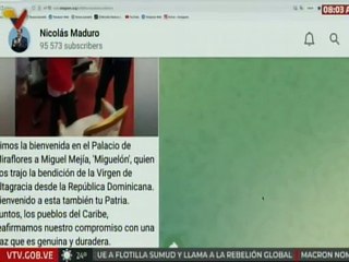 Pdte. Nicolás Maduro recibió a Miguel Mejía y la bendición de la Virgen de Altagracia
