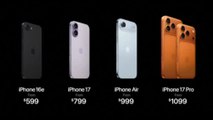 Apple presenta gli iPhone 17, l'Air è super sottile