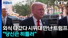외식 나갔다 시위대 맞닥뜨린 트럼프 "당신은 히틀러" / YTN