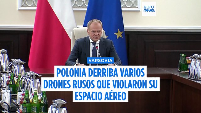 Polonia derriba varios drones rusos que violaron su espacio aéreo