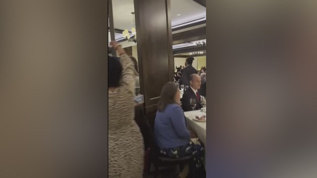 Trump’s anger explodes as Free Palestine protesters confront him in D.C. diner
