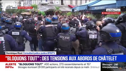 "Bloquons tout": des tensions aux abords de Châtelet à Paris