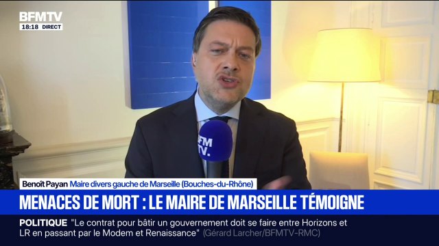 Menaces de mort: Je ne me sens pas en danger, ces gens-là ne me font pas reculer , affirme Benoît Payan, maire de Marseille