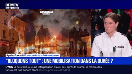 "Bloquons tout": en dehors de Paris "19 policiers ont été blessés sur des opérations de déblocage", affirme Agathe Foucault, porte-parole de la Police nationale