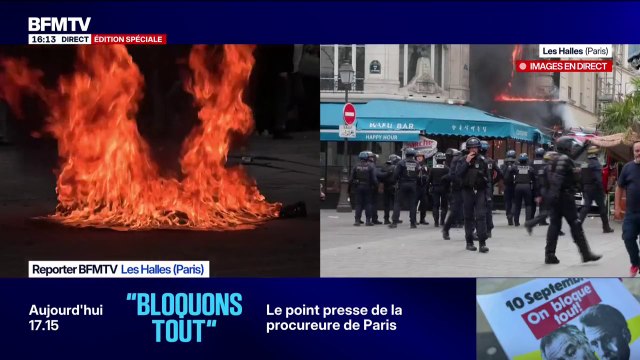 Incendie dans le centre de Paris: les manifestants déclarent que ce sont les conséquences d'une grenade lacrymogène