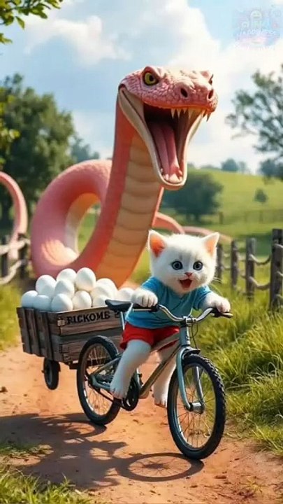 The Snake 🐍 and cat 🐈 far video