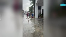 Woman Tries Soapy Sidewalk Stunt and Flops
