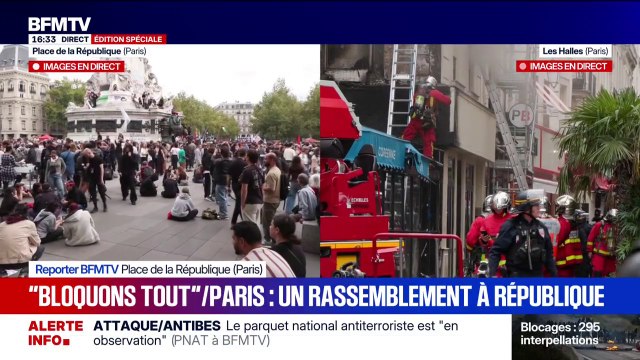 10 septembre: 4.000 à 5.000 personnes rassemblées place de la République à Paris