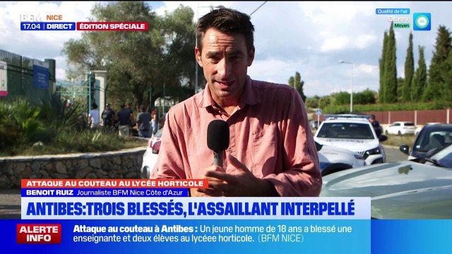 Attaque au couteau dans un lycée horticole à Antibes: deux personnes blessées, l'assaillant interpellé