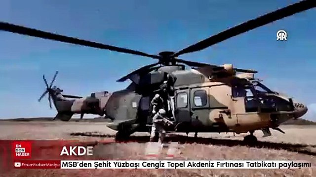 MSB’den Şehit Yüzbaşı Cengiz Topel Akdeniz Fırtınası Tatbikatı paylaşımı