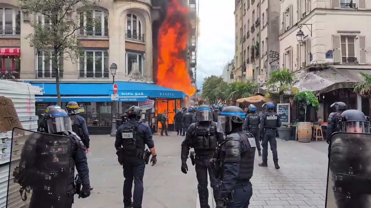 Un restaurant incendié à Châtelet dans le cadre de la manifestation du 10 septembre