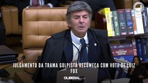 Julgamento da trama golpista recomeça com voto de Luiz Fux