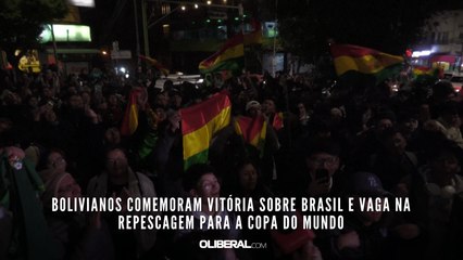 Bolivianos comemoram vitória sobre Brasil e vaga na repescagem para a Copa do Mundo