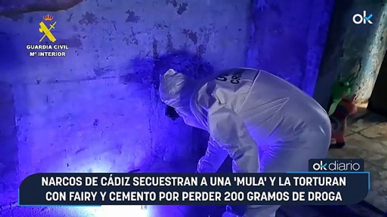 Narcos de Cádiz secuestran a una 'mula' y la torturan con Fairy y cemento por perder 200 gramos de droga