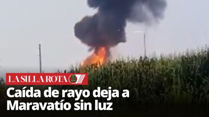Rayo provoca incendio en Subestación de la CFE en Maravatío: sin luz ni Internet