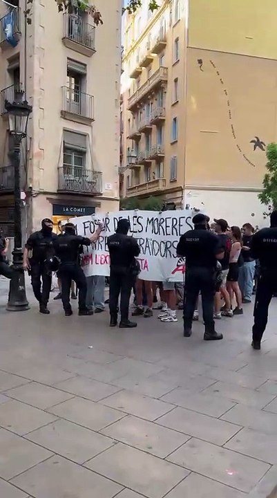 Arran protesta al Fossar de les Moreres contra la presència d'Aliança Catalana