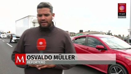 Se reporta choque múltiple en la autopista México-Pachuca