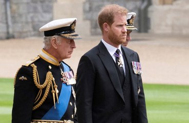 Prince Harry arrives at Clarence House for first meeting with King Charles in more than 19 months
