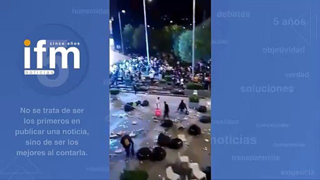 Hinchas de Colombia y Venezuela generaron enfrentamientos en Bogotá