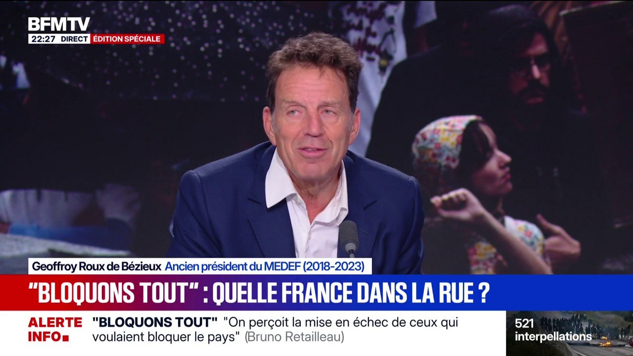Crise politique: "Objectivement, le pays n'est pas à gauche", lance Geoffroy Roux de Bézieux, ancien président du MEDEF