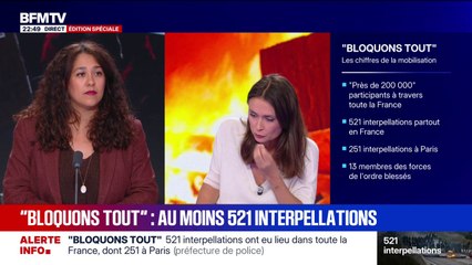 "Bloquons tout": 521 interpellations dans tout le pays, dont 251 à Paris