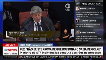 URGENTE: Luiz Fux vota para absolver Jair Bolsonaro por tentativa de abolição do Estado