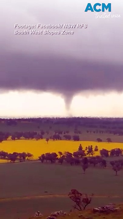 Vision of tornadoes swirling through central NSW