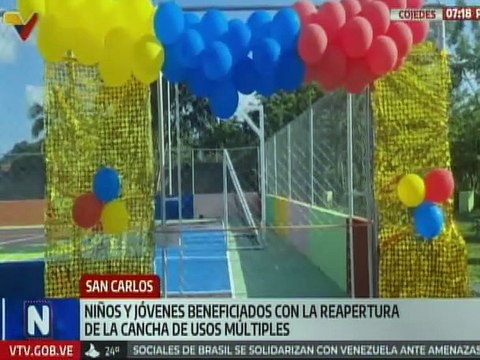 Cojedes | Entregan rehabilitado cancha de usos múltiples en la Comuna Látigo de Chávez