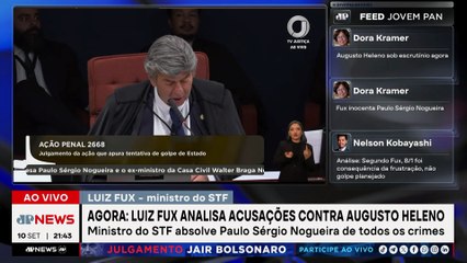 Luiz Fux vota pela absolvição de Augusto Heleno de todos os crimes