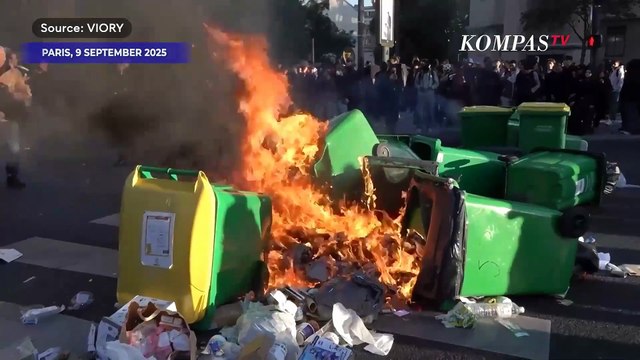 Detik-Detik Demo di Prancis Ricuh, Polisi Tembakkan Gas Air Mata