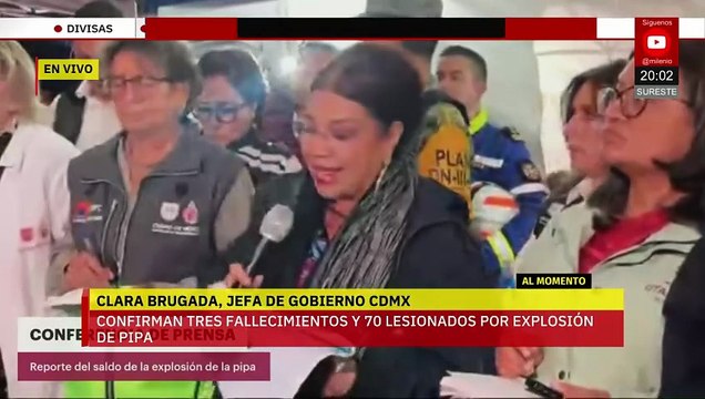 Clara Brugada confirma tres personas fallecidas tras explosión de la pipa de gas LP en Iztapalapa