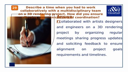 Top 10 3D Rendering Developer Interview Questions and Answers for 2025 | Part 3