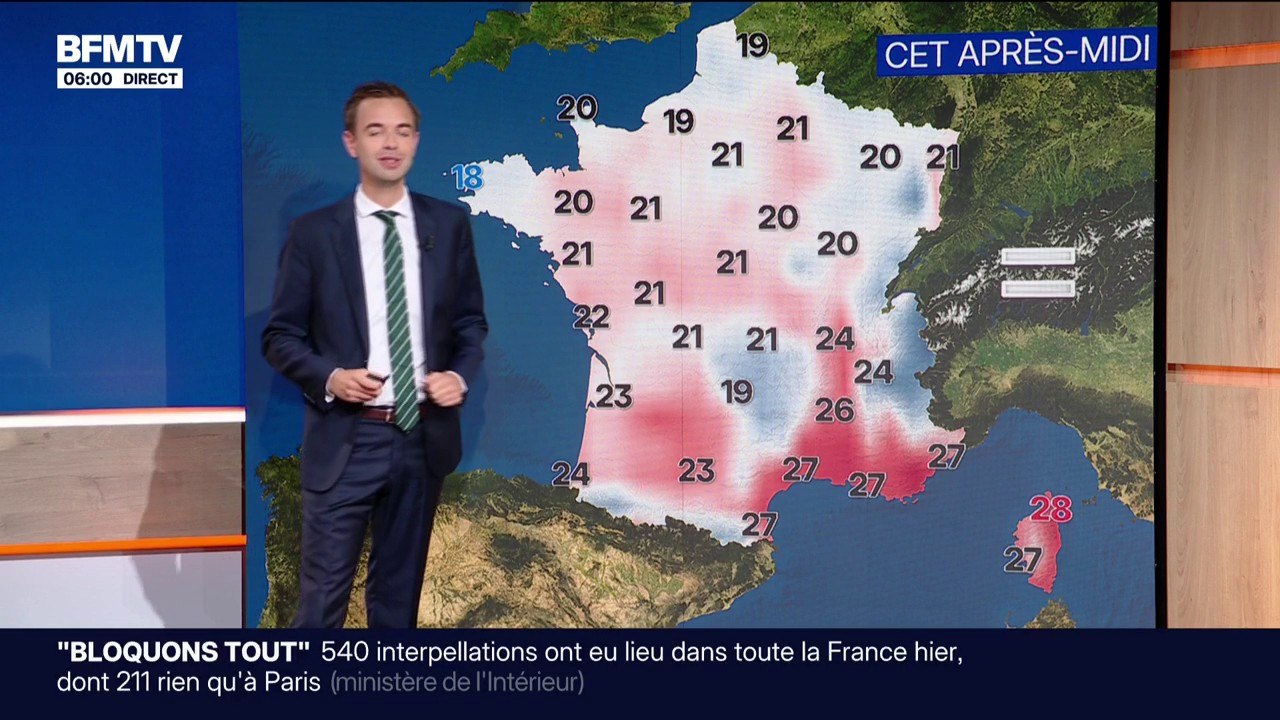 Un temps nuageux et de précipitations dans l'est et le nord du pays