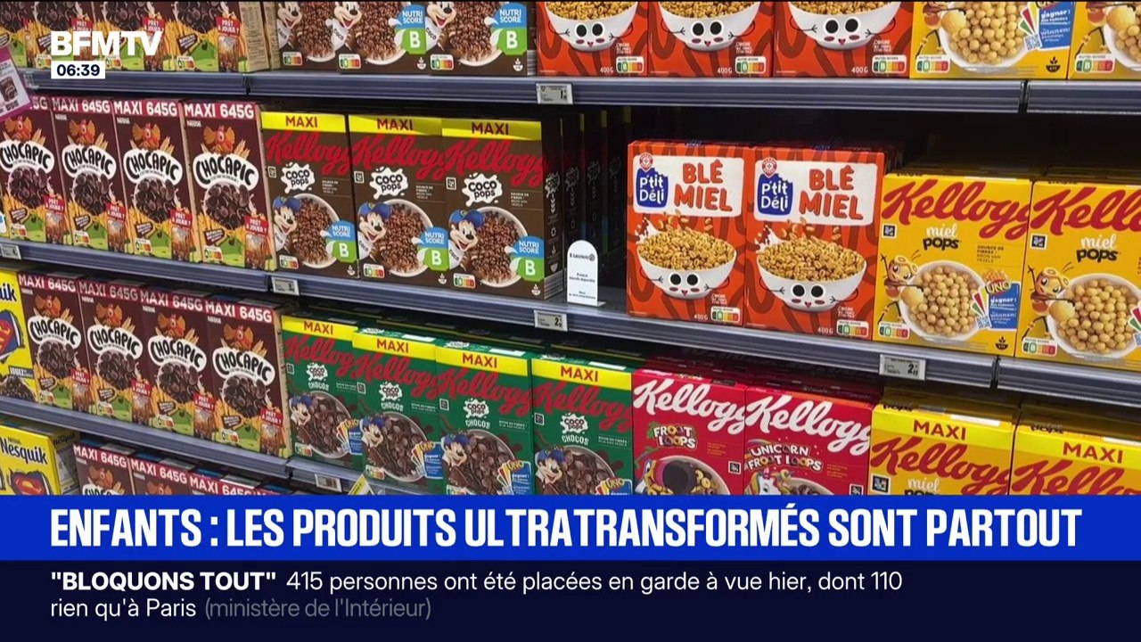 Les produits ultratransformés inondent les rayons des supermarchés, ciblant particulièrement les enfants
