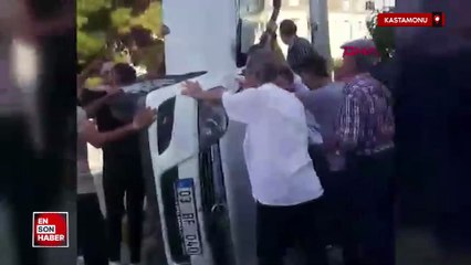 Kastamonu'da otomobilin içine giren arı, kazaya yol açtı