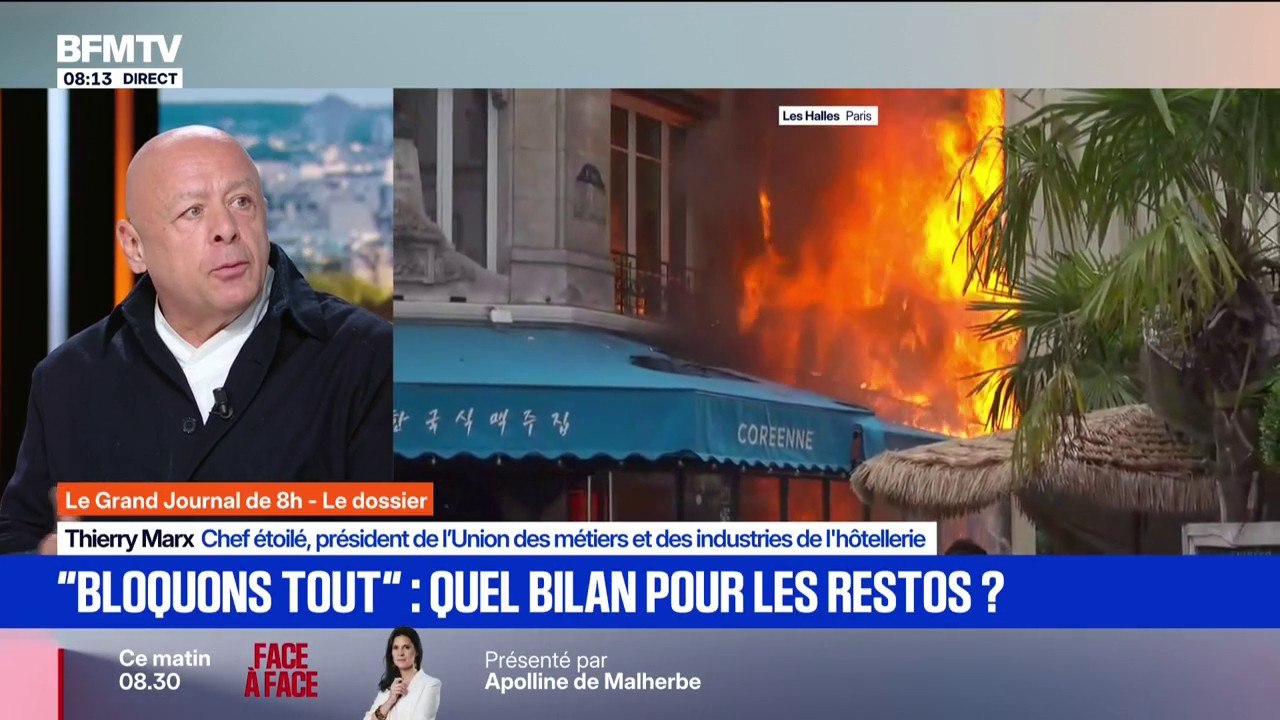Le dossier - "Bloquons tout": "C'est une inquiétude permanente pour ces restaurateurs", souligne Thierry Marx, chef étoilé et président de l'UMIH