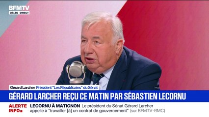 Gérard Larcher, président LR du Sénat: "L'urgence c'est la question budgétaire"