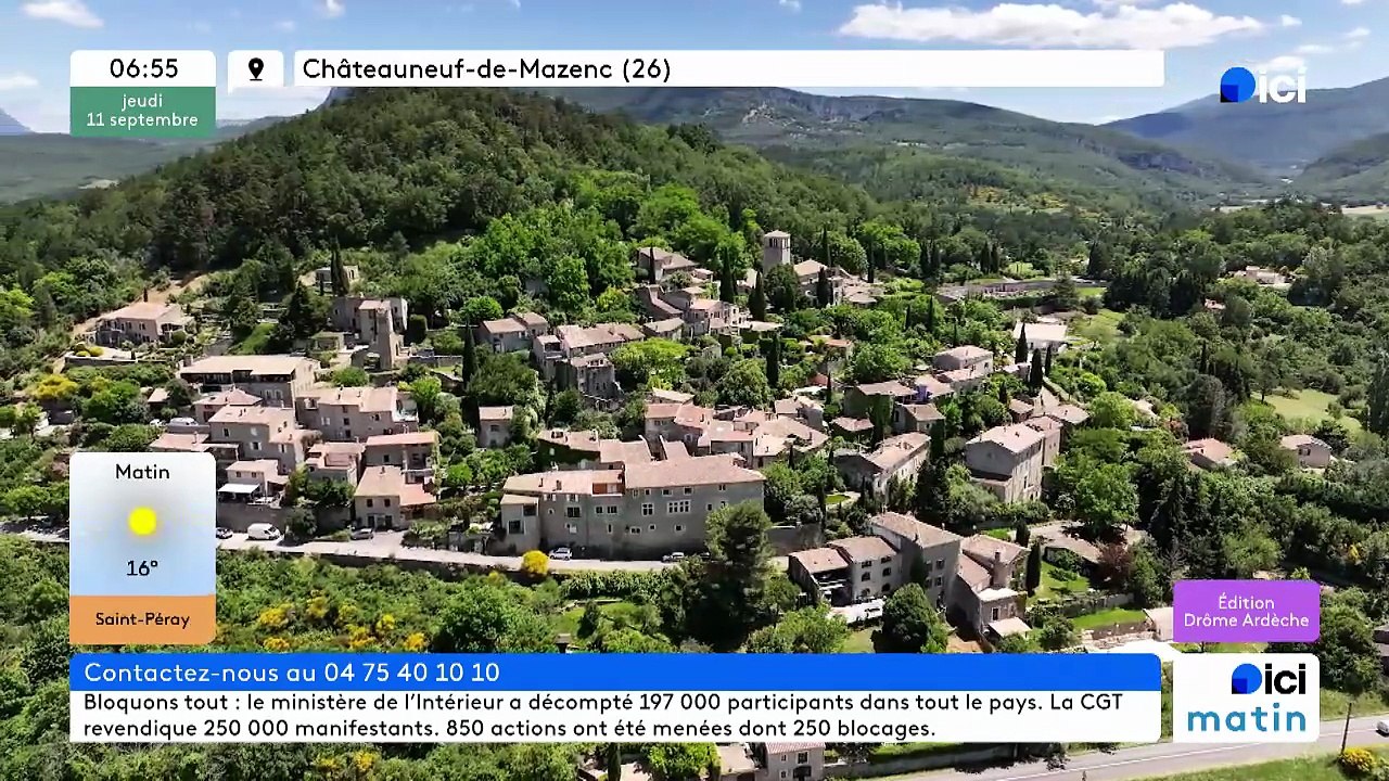 11/09/2025 - ici matin par ici Drôme Ardèche en vidéo