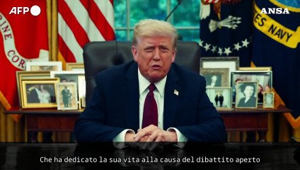 Trump: "Charlie Kirk martire per la verita' e la liberta'"