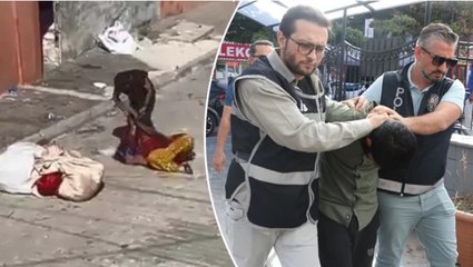 Eşini sokak ortasında darbeden şüpheli adliyede