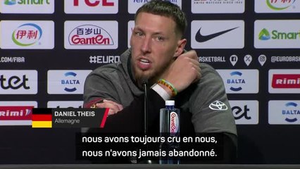 Quarts - Theis après la victoire de l'Allemagne : "Nous avons toujours cru en nous"